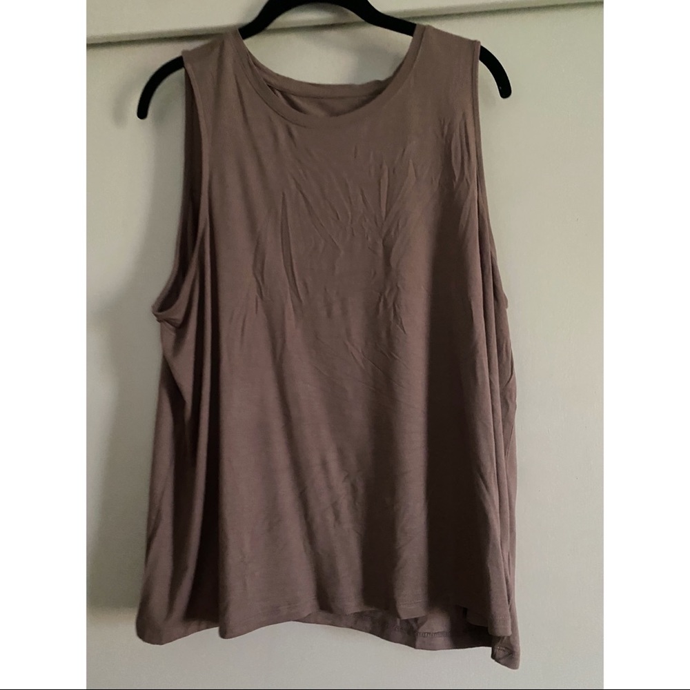 Brown layering tank top